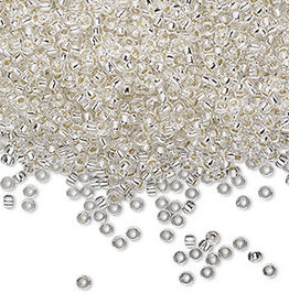 Miyuki #11 Rocaille Seed Bead Transparent Silver-Lined Crystal Clear 25gms