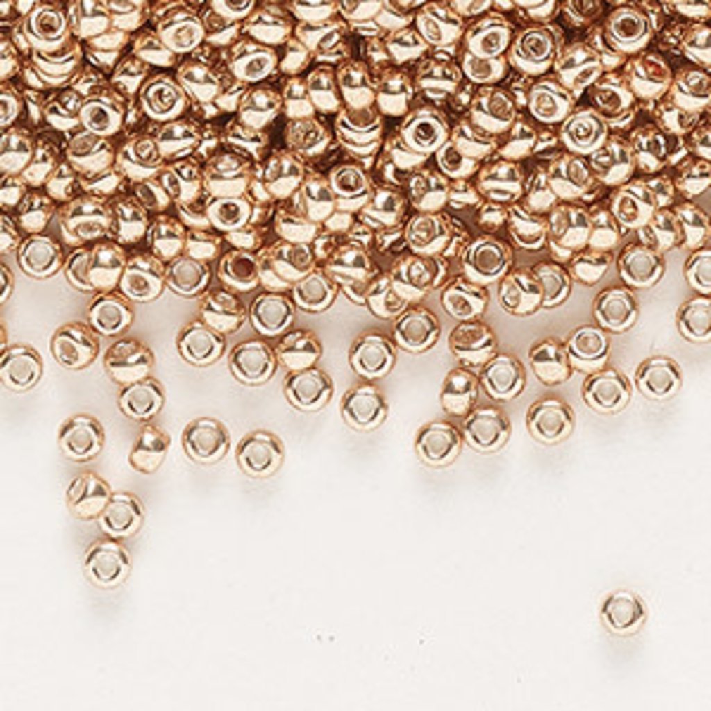 Rocaille #11 Rocaille Seed Bead Opaque Galvanized Champagne 25gms