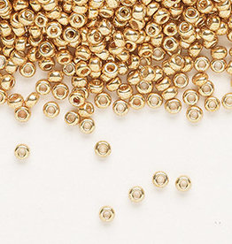 Miyuki #11 Rocaille Seed Bead Opaque Galvanized Yellow Gold 25gms