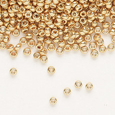 Miyuki #11 Rocaille Seed Bead Opaque Galvanized Yellow Gold 25gms