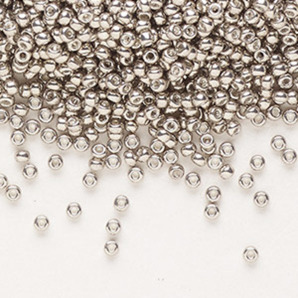 Miyuki #11 Rocaille Seed Bead Opaque Galvanized Pewter 25gms