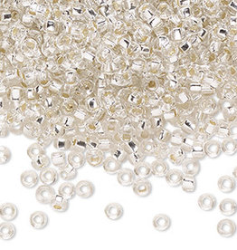 Rocaille Sb#8 SH TP Silver-Lined Crystal Clear 50-gram pkg.
