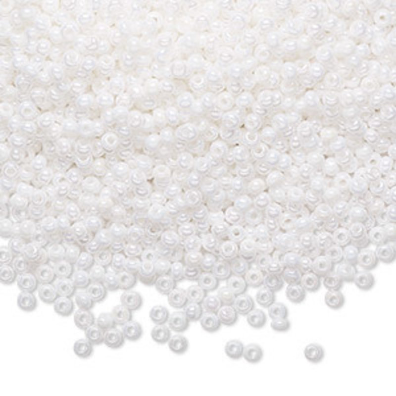 Preciosa Sb#11 Loose Opaque Rainbow Chalkwhite 50gm pkg.