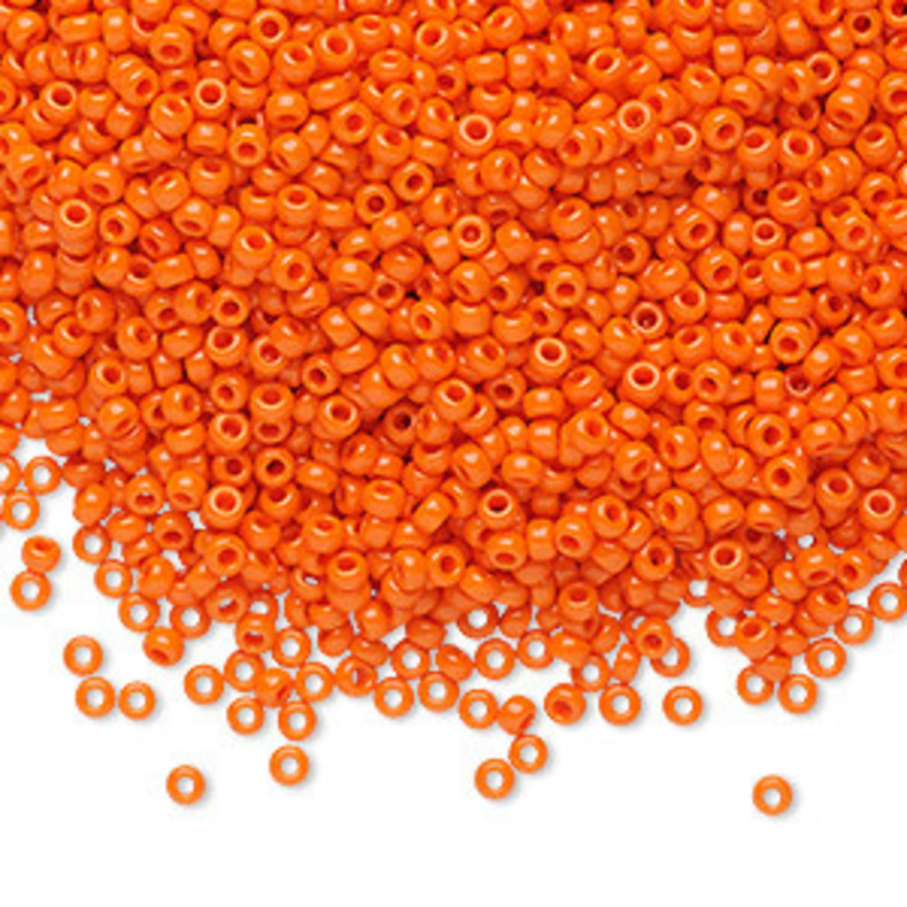 Miyuki #11 Rocaille Seed Bead Opaque Orange 25gms