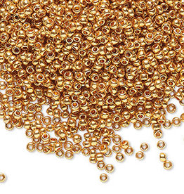 Preciosa Sb#11 Loose Opaque Metallic Dark Gold Clear 50gm pkg.