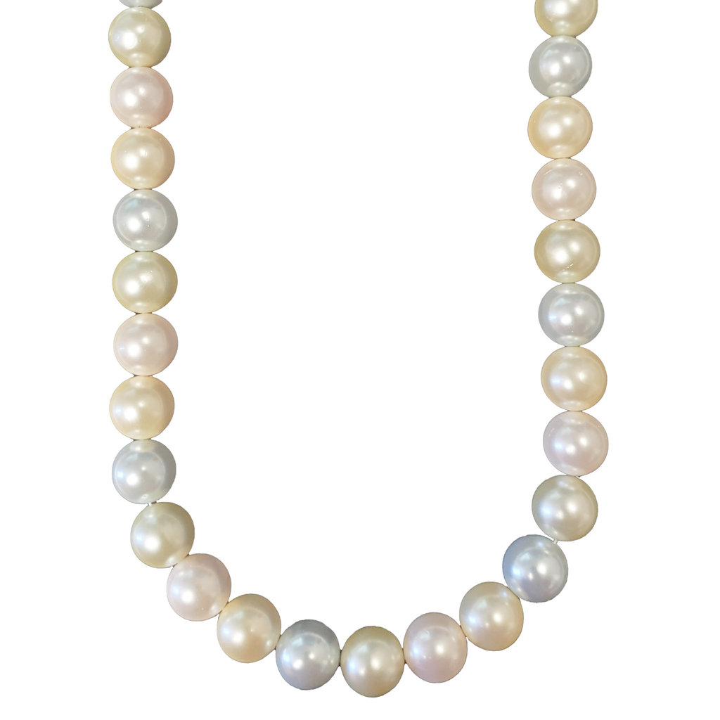 Light Mixed Color Shell Pearl 16" Strand 14mm