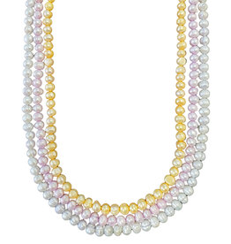 Small Ringed Fresh Water Pearl 16" Strand 6-8mm