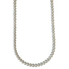 Light Grey Egg Fresh Water Pearl 16" Strand 6mm
