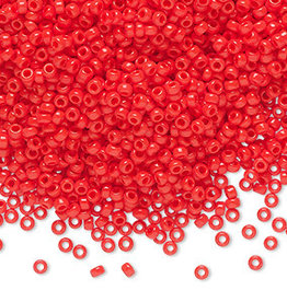 Miyuki #11 Rocaille Seed Bead Opaque Vermillion Red 25gms