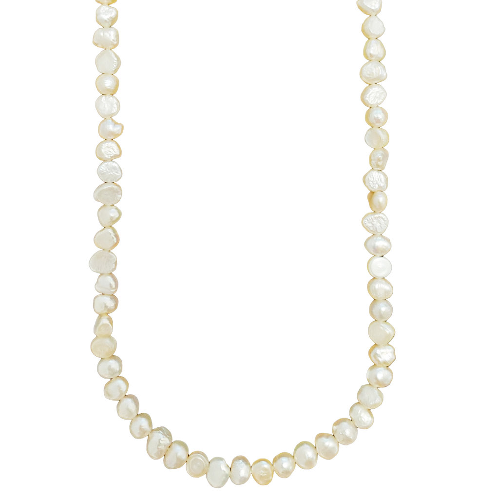 Cream Baroque Fresh Water Pearl 16" Strand 6-8mm