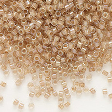 Miyuki Delica #11 Color-Lined Beige Db0069    7.5gms