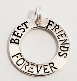 Bead World Best Friend Forever Sterling Silver Pendant 18mm