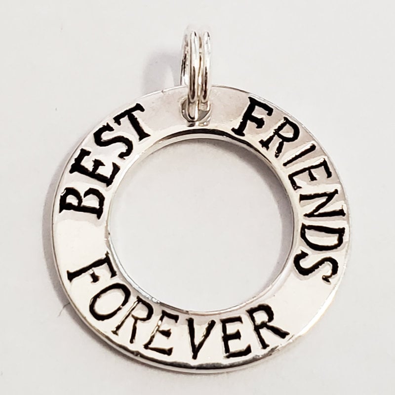 Bead World Best Friend Forever Sterling Silver Pendant 18mm