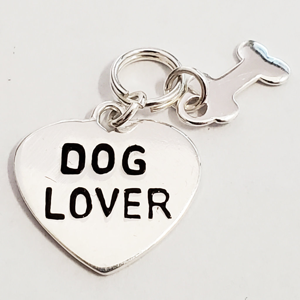 Bead World Dog Lover w/ Bone Sterling Silver Pendant 14mm