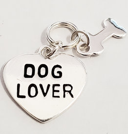Bead World Dog Lover w/ Bone Sterling Silver Pendant 14mm
