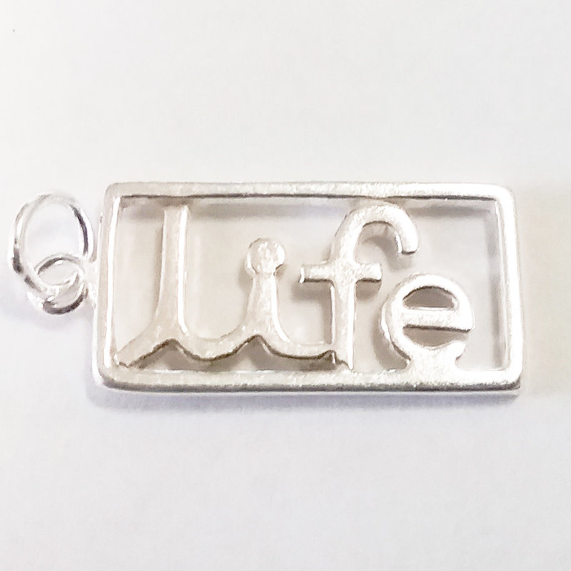 Bead World Hollow Life Sterling Silver Pendant 10x19mm