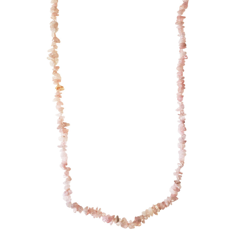 Rose Quartz Gemstone Chips 32" Strand (approx.  under 4mm)