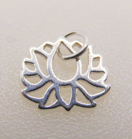 Bead World Lotus Flower Sterling Silver Pendant 20mm