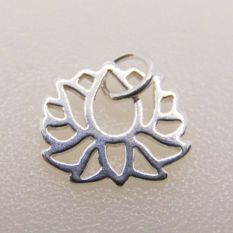Bead World Lotus Flower Sterling Silver Pendant 20mm