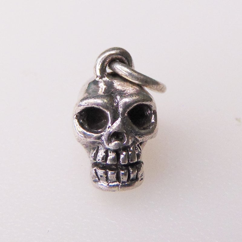 Bamiyan 3D Skull Sterling Silver Pendant 7x10mm