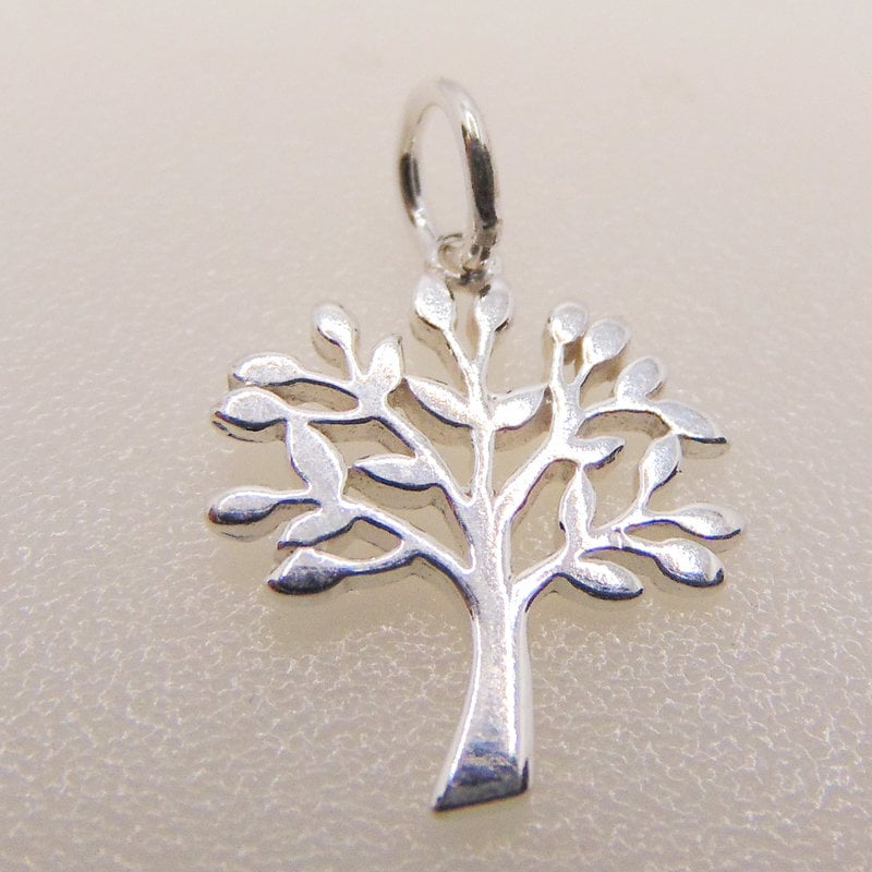 Bead World Tree Sterling Silver Pendant 14x15mm