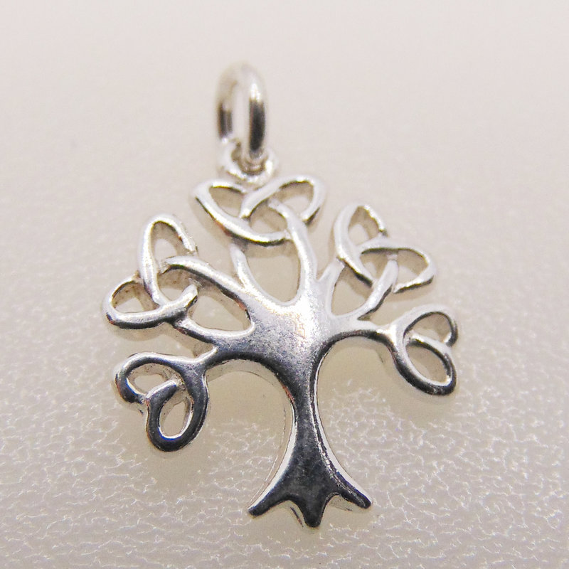 Bead World Twisted Tree Sterling Silver Pendant 13x15mm