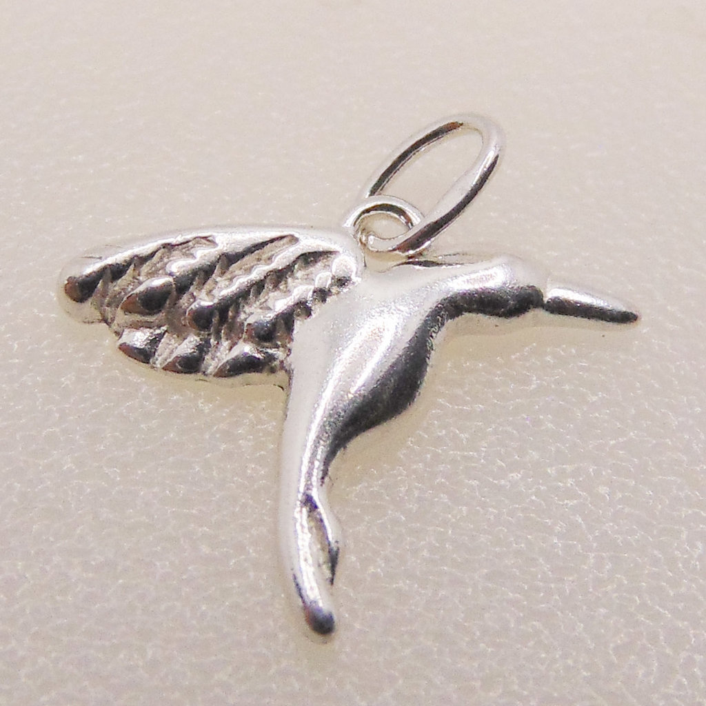 Bead World Hummingbird Sterling Silver Pendant 16x12mm