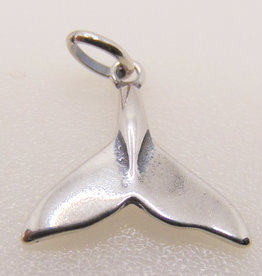 Bead World Whale Tail Sterling Silver Pendant 12x15mm