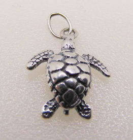 Bead World Turtle Sterling Silver Pendant 12x11mm