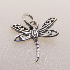 Bead World Dragonfly Sterling Silver Pendant 13x12mm