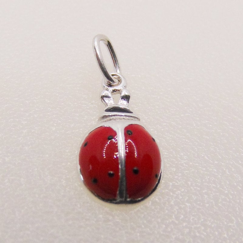 Bead World Lady Bug Sterling Silver Pendant 7x11mm