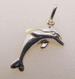 Dolphin Sterling Silver Pendant 13x19mm