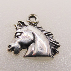 Horse Head Sterling Silver Pendant 13x10mm