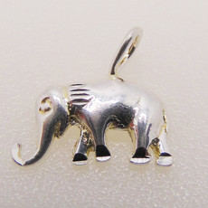 Elephant Sterling Silver Pendant 14x8mm