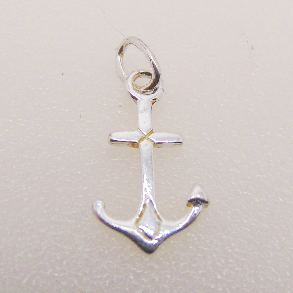 Bamiyan Flat Anchor Sterling Silver Pendant 8x15mm