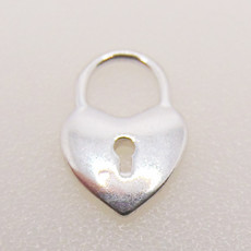 Bead World Heart Lock Sterling Silver Pendant 10x15mm