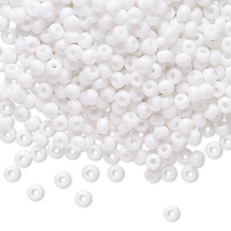 Preciosa Sb#8 Loose Opaque White 50gm pkg.