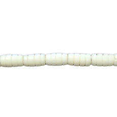 White Textured Tube Bone Beads 16" Strand 7x12mm