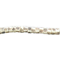 Ivory with Black Lines Disc Bone Beads 8x5mm