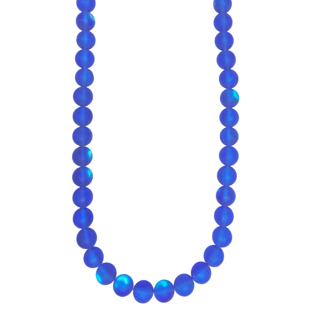 Bead World Matte Rainbow Mermaid Glass Beads 14"Strand