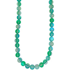 Bead World Matte Rainbow Mermaid Glass Beads 14"Strand