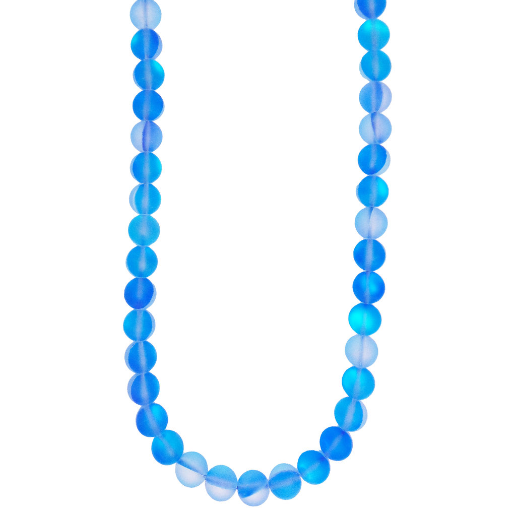 Bead World Matte Rainbow Mermaid Glass Beads 14"Strand