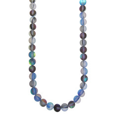 Bead World Matte Rainbow Mermaid Glass Beads 14"Strand