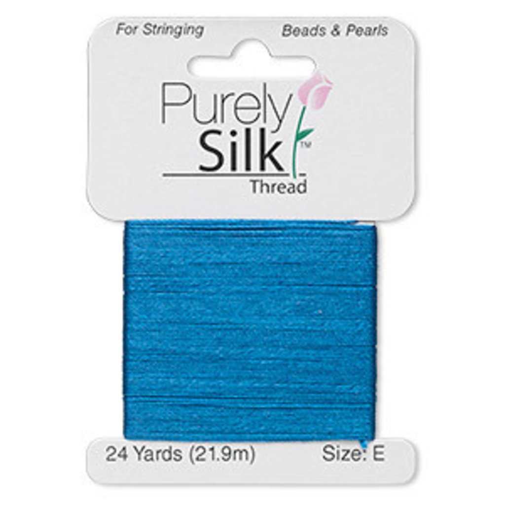 Purely Silk Thread Silk Royal Blue E Card