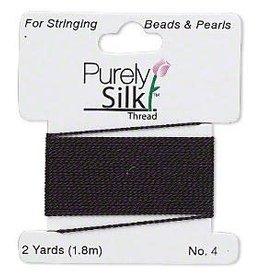 Purely Silk Thread Silk Black No.4 2 Yards