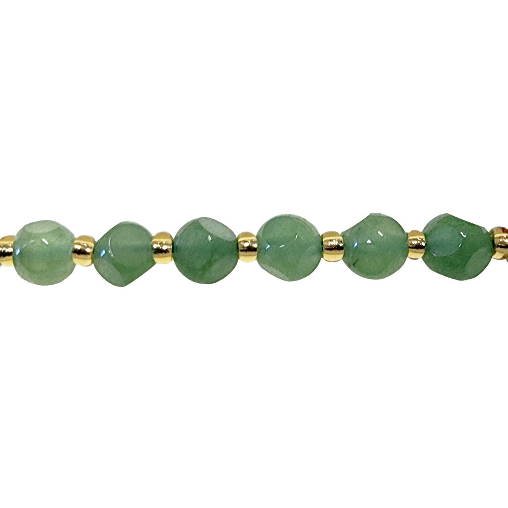 Green Aventurine Faceted Cube Diagonally Drilled 16" Strand 6mm