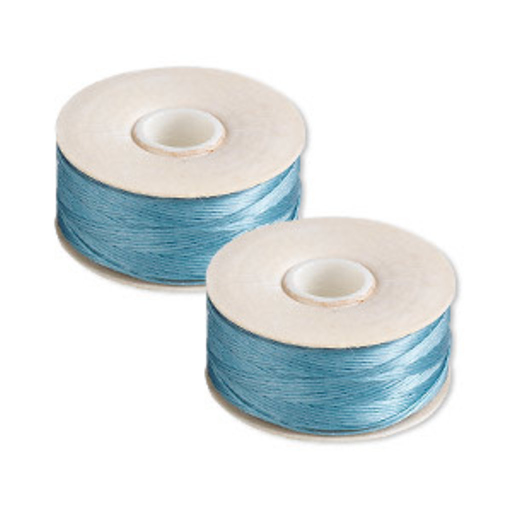 Nymo Thread Nymo Turquoise Blue size #D pkg of (2) 64-yard bobbins