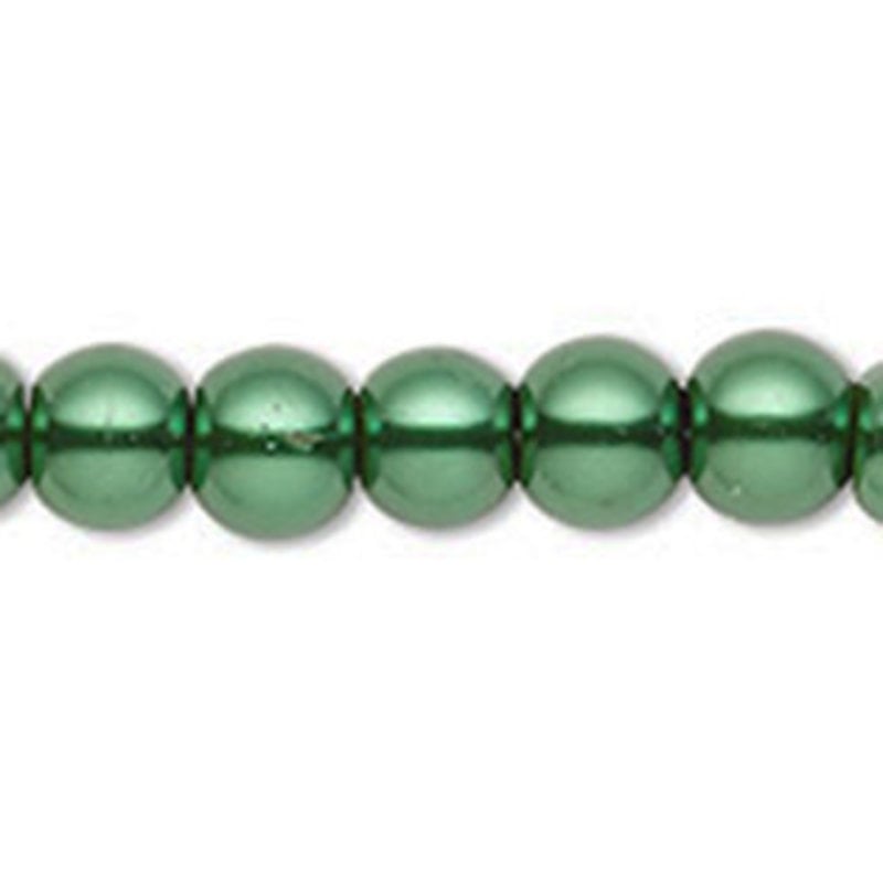 Bead World Glass Pearl Dark Green