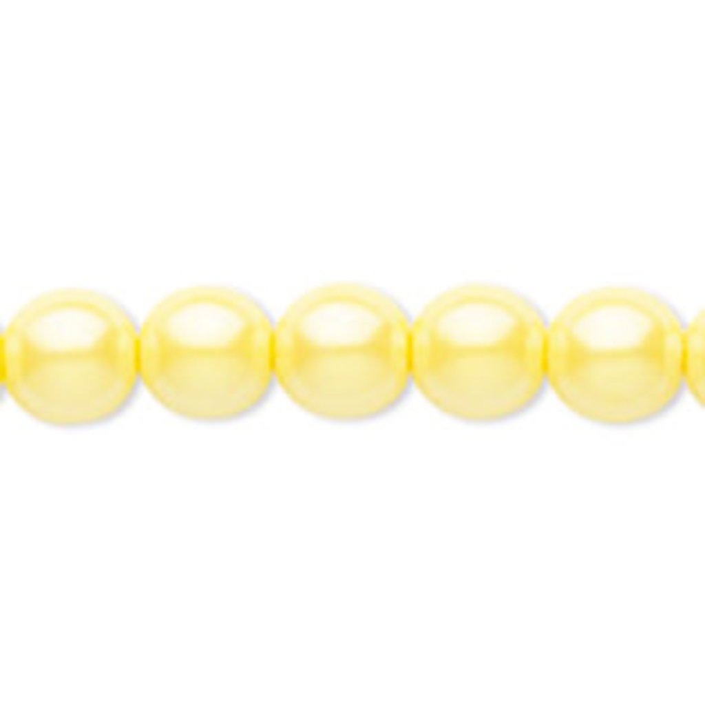 Bead World Glass Pearl Yellow
