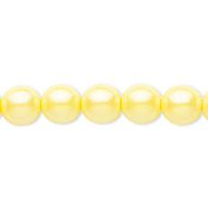 Bead World Glass Pearl Yellow